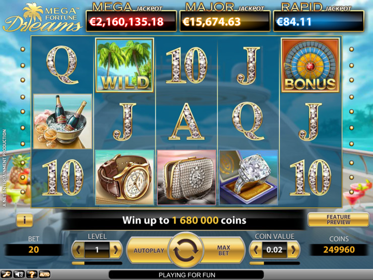 Play free Mega Fortune Dreams slot by NetEnt