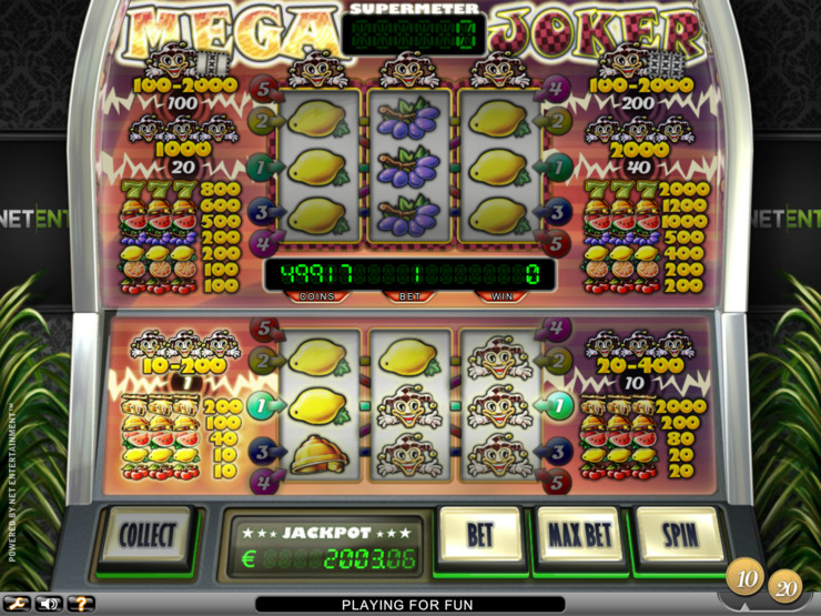 Play free Mega Joker slot by NetEnt