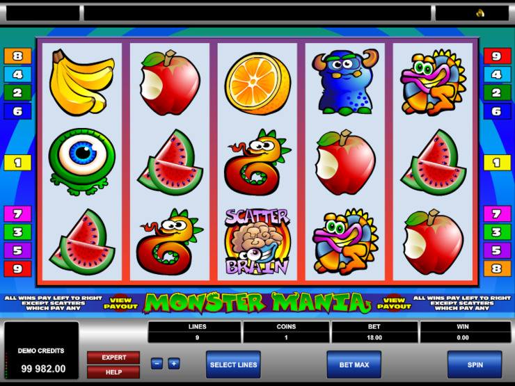 Play free Monster Mania slot by Microgaming