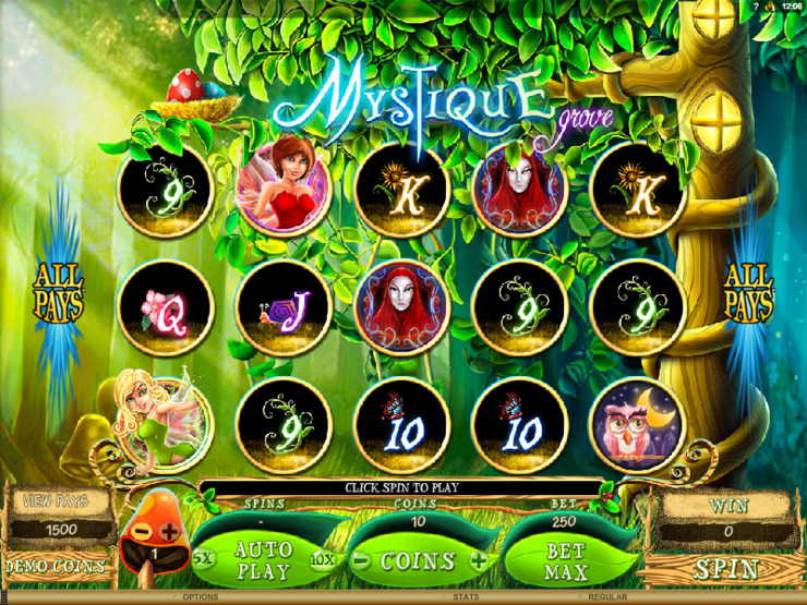 Play free Mystique Grove slot by Microgaming