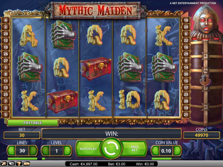 Play free Mythic Maiden slot by NetEnt