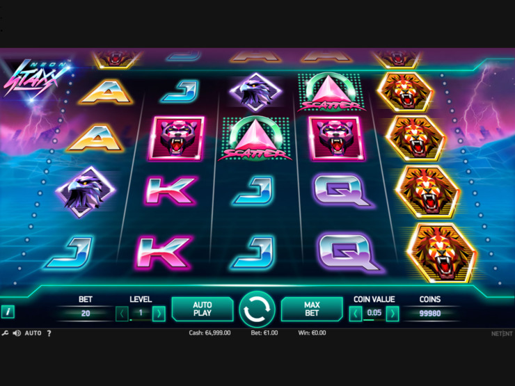 Play free Neon Staxx slot by NetEnt