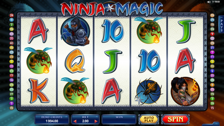 Play free Ninja Magic slot by Microgaming