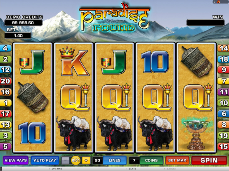 Play free Paradise Found slot by Microgaming