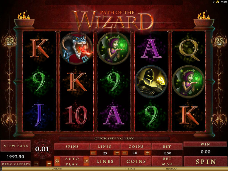 Play free Path of the Wizard slot by Microgaming