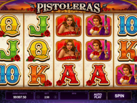 Play free Pistoleras slot by Microgaming