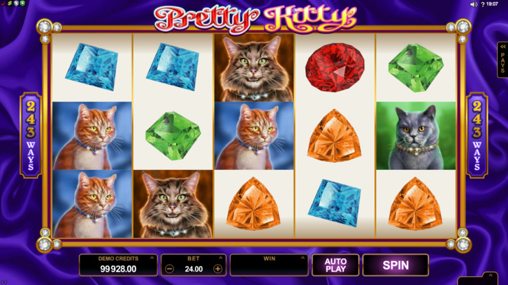 Play free Pretty Kitty slot by Microgaming