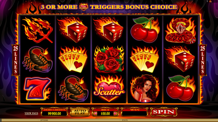 Play free Red Hot Devil slot by Microgaming