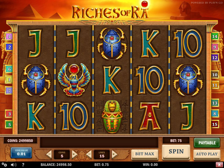 Play free Riches of Ra slot by Play'n GO