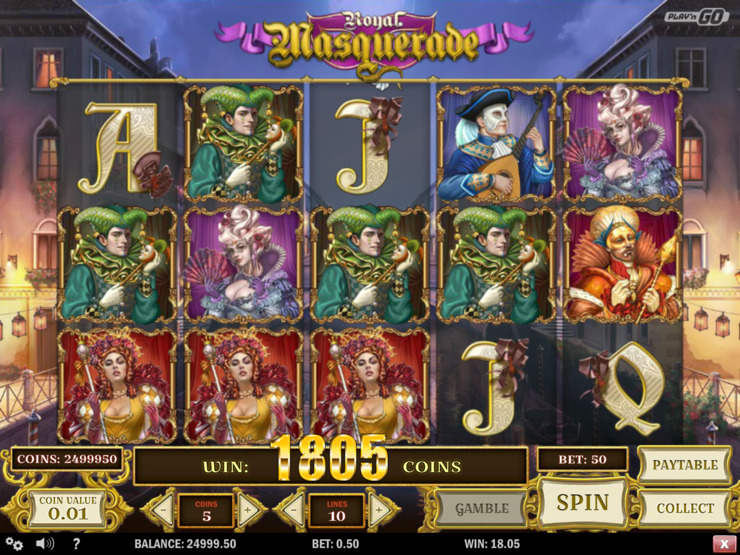 Play free Royal Masquerade slot by Play'n GO