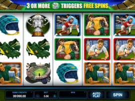 Play free Rugby Star slot by Microgaming