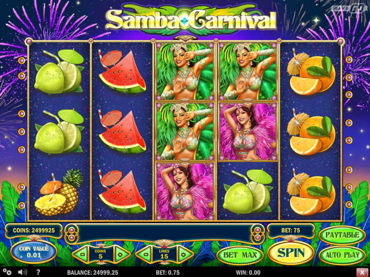 Play free Samba Carnival slot by Play'n GO