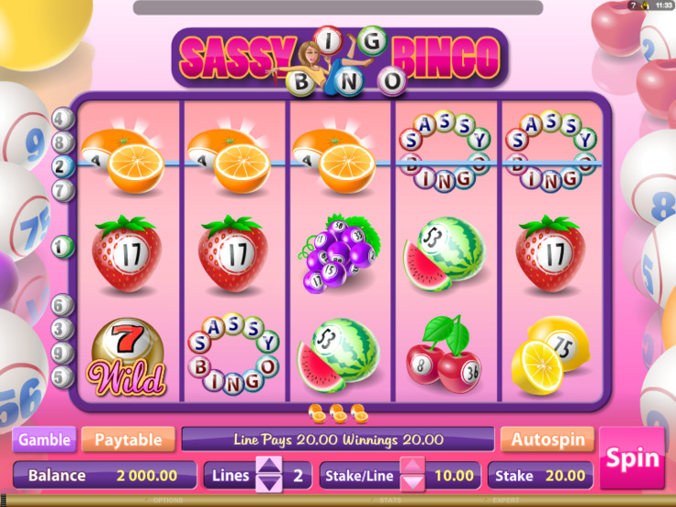 Play free Sassy Bingo slot by Microgaming