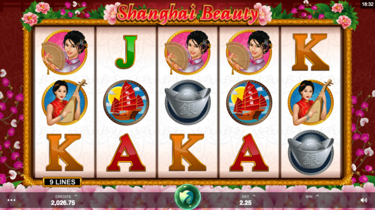 Play free Shanghai Beauty slot by Microgaming