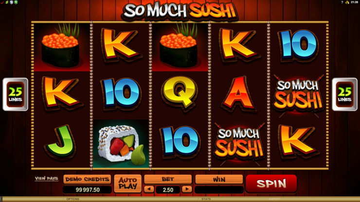 Play free So Much Sushi slot by Microgaming