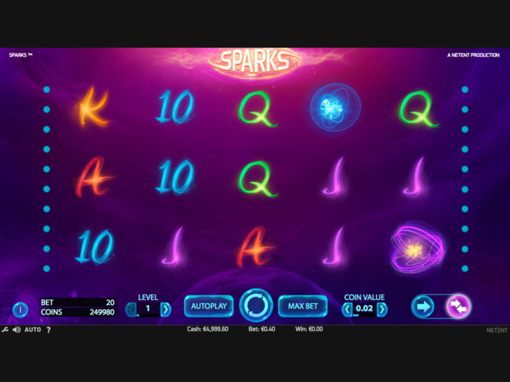 Play free Sparks slot by NetEnt