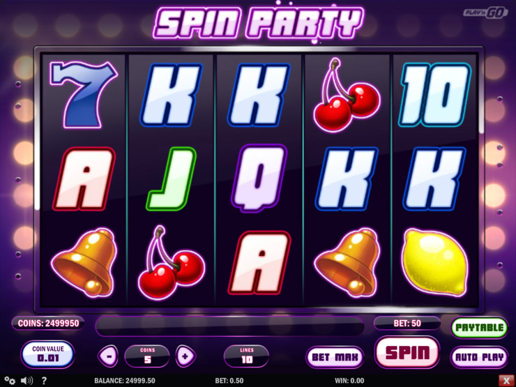 Play free Spin Party slot by Play'n GO