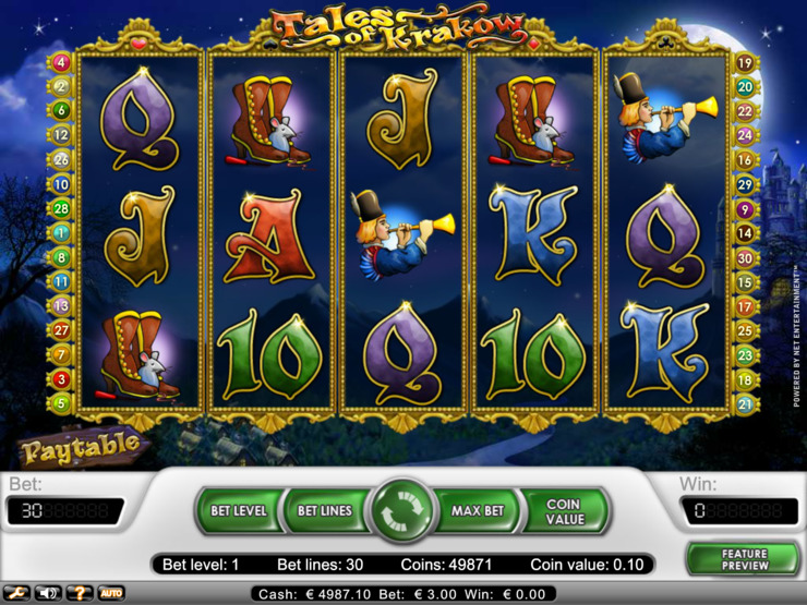 Play free Tales of Krakow slot by NetEnt