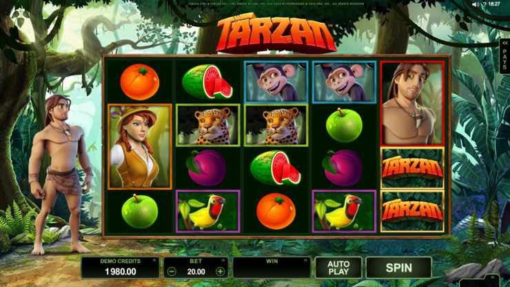 Play free Tarzan slot by Microgaming