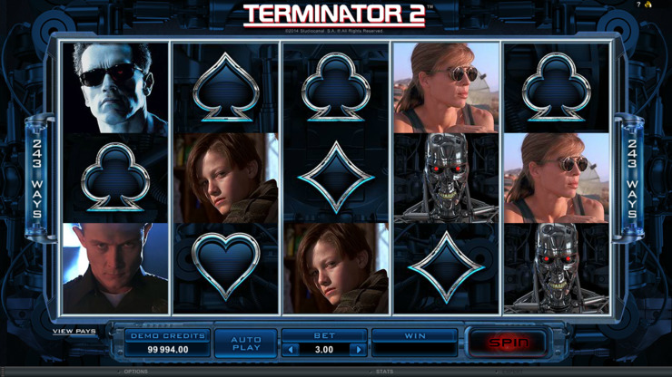 Play free Terminator 2 slot by Microgaming