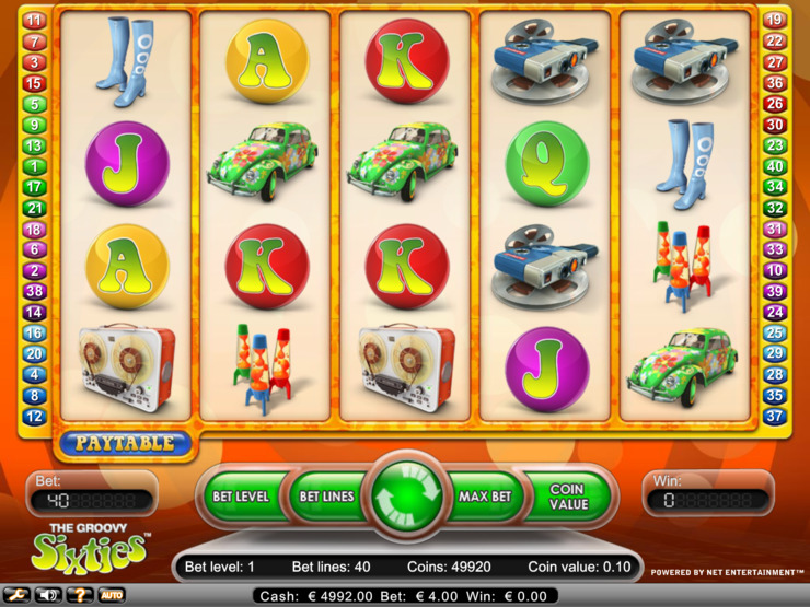 Play free The Groovy Sixties slot by NetEnt