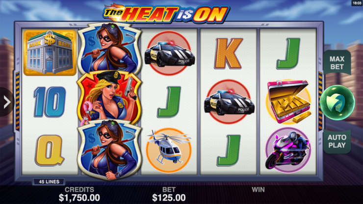 Play free The Heat is On slot by Microgaming
