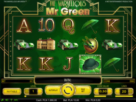 Play free The Marvellous Mr Green slot by NetEnt