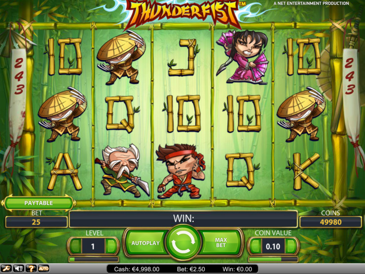 Play free Thunderfist slot by NetEnt