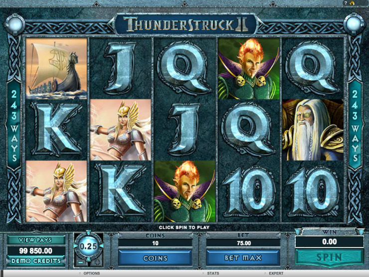 Play free Thunderstruck 2 slot by Microgaming