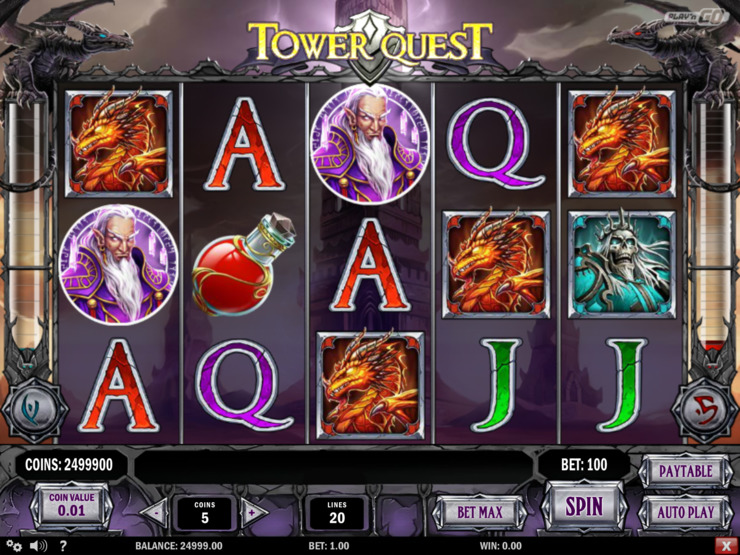 Play free Tower Quest slot by Play'n GO