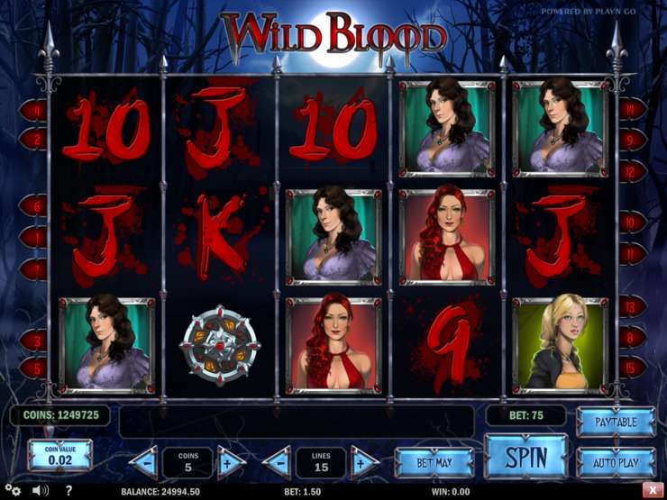 Play free Wild Blood slot by Play'n GO