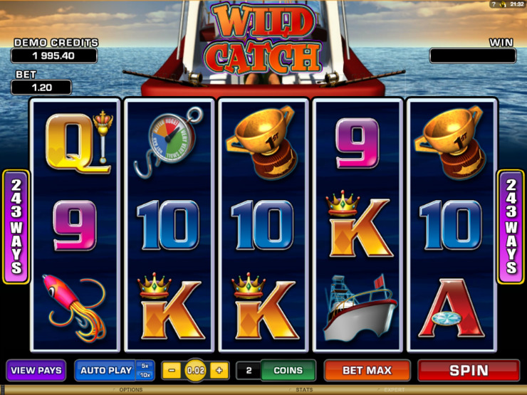 Play free Wild Catch slot by Microgaming