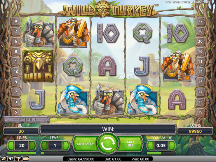 Play free Wild Turkey slot by NetEnt