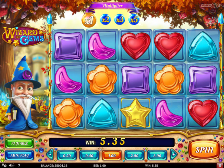 Play free Wizard of Gems slot by Play'n GO